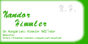 nandor himmler business card
